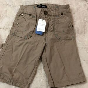 Urban khaki shirts with cute stitching details, NWT, size 5.